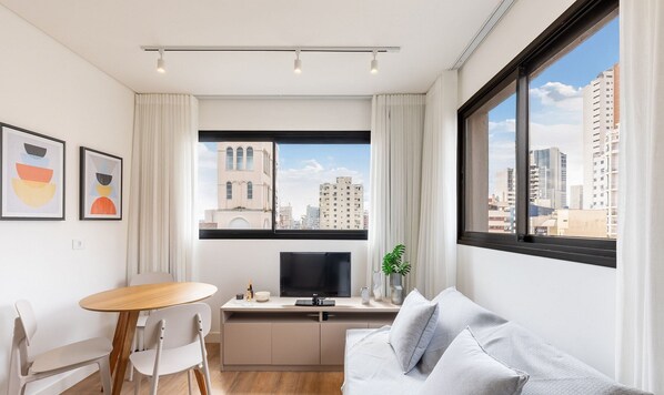 Basic Apartment | Living area | 32-inch Smart TV with digital channels