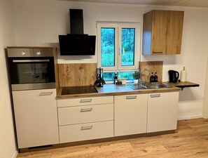 Fridge, oven, stovetop, dishwasher