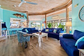 Smart TV, fireplace, video games, books