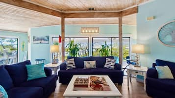 Smart TV, fireplace, video games, books