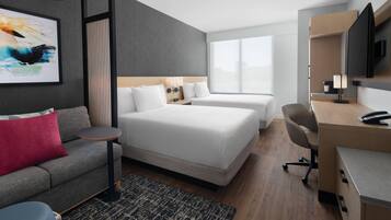 Hypo-allergenic bedding, in-room safe, desk, laptop workspace