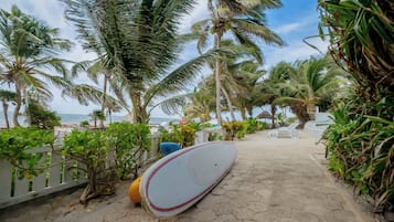 Sun-loungers, beach towels