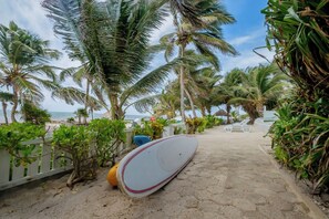 Sun-loungers, beach towels