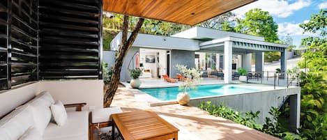 Outdoor pool, a heated pool