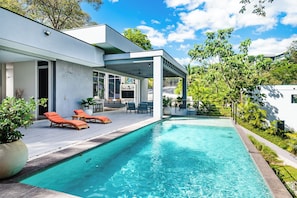 Outdoor pool, a heated pool