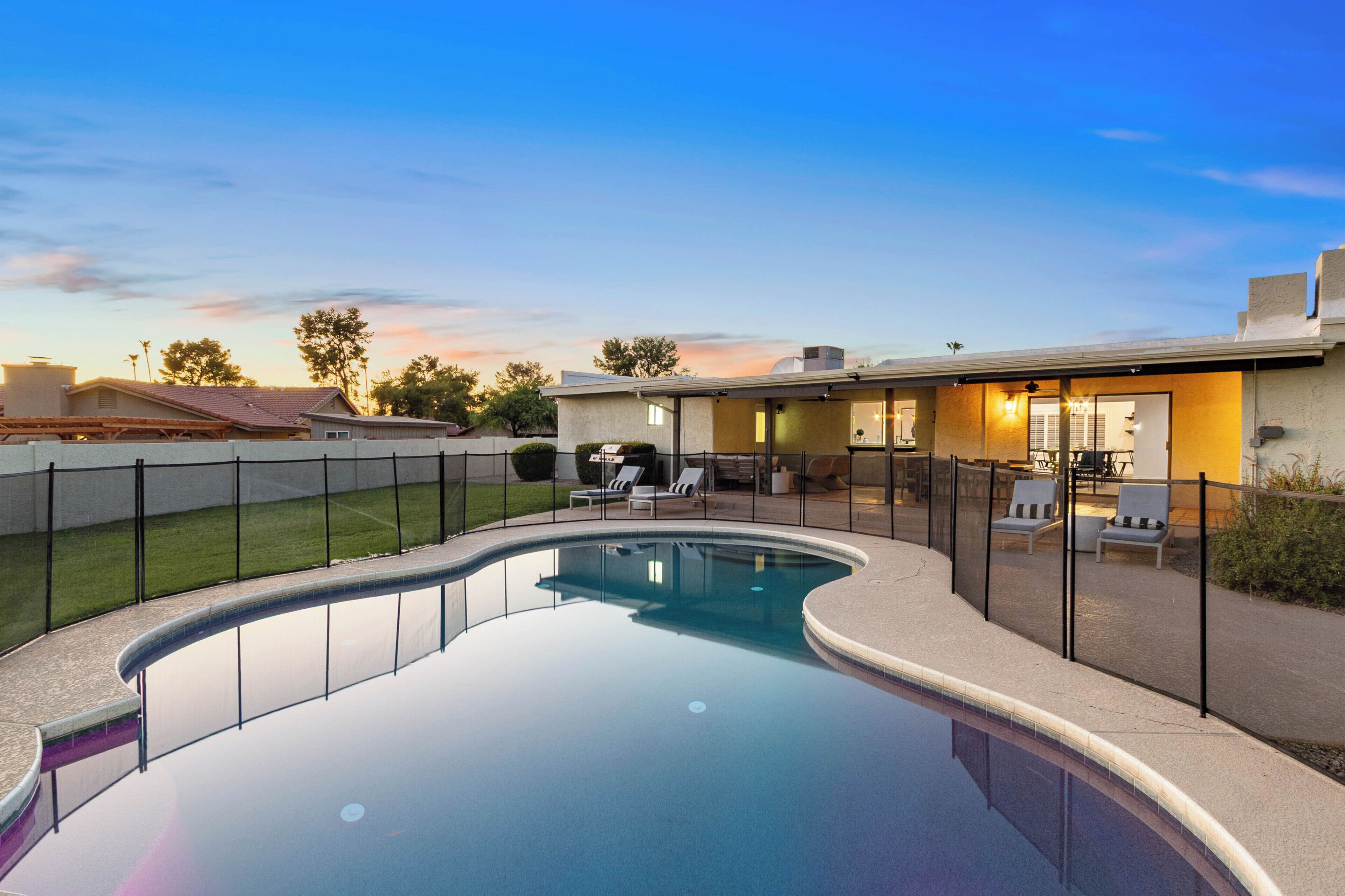 A heated pool