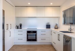 Fridge, oven, stovetop, dishwasher