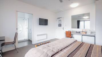 Desk, iron/ironing board, free WiFi, bed sheets