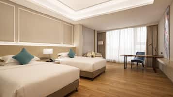 In-room safe, desk, blackout curtains, soundproofing