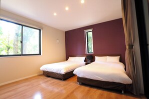 1 室のベッドルーム、デスク、WiFi (無料)、ベッドシーツ