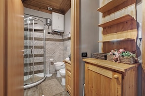 Hair dryer, bidet, towels