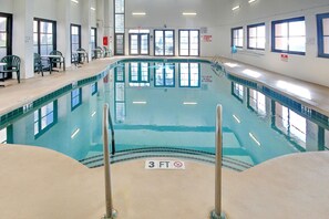 Indoor pool, a heated pool - Oceanfront Condo with indoor/outdoor pools, hot tub, & AC (Myrtle Beach)
