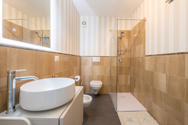 Dusche, Bidet, Toilettenpapier