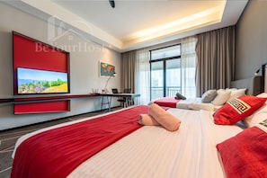 Deluxe Studio, 2 Queen Beds, Balcony, City View | View from room