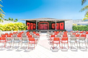 Outdoor banquet area