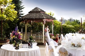 Outdoor banquet area