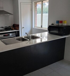 Microwave, oven, stovetop, dishwasher