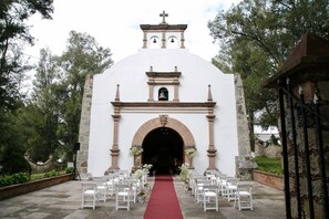 Outdoor banquet area