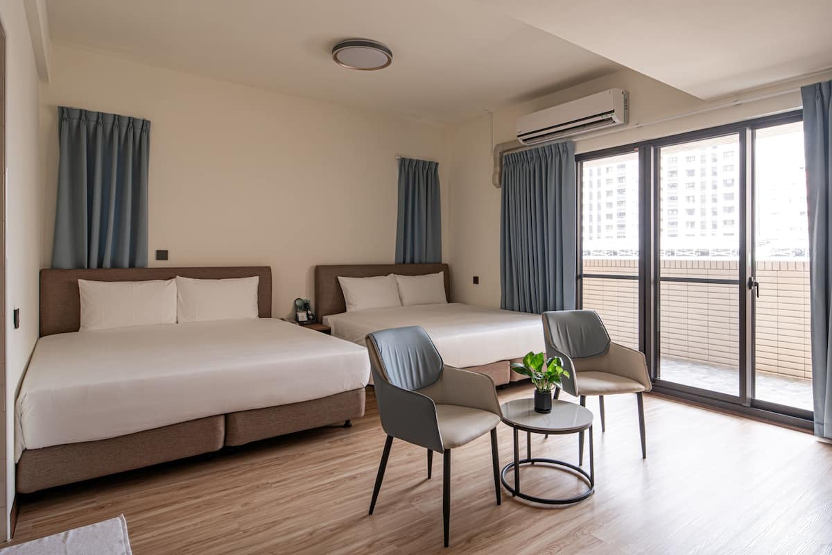 Deluxe Quadruple Room, Balcony | Desk, blackout drapes, iron/ironing board, free WiFi