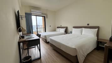 Desk, blackout curtains, iron/ironing board, free WiFi