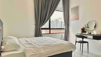 Superior Apartment, 3 Bedrooms, Balcony, City View | Desk, laptop workspace, iron/ironing board, free WiFi