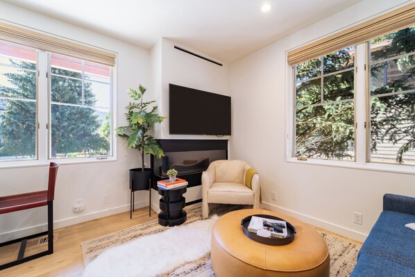 Smart TV, fireplace, offices