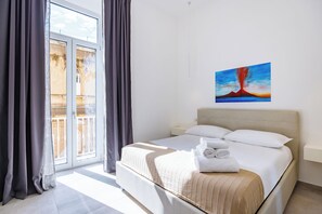 Căn hộ, 1 giường đôi và sofa giường (1 Bedroom) | 1 phòng ngủ, khu vực làm việc phù hợp cho laptop, bộ trải giường 