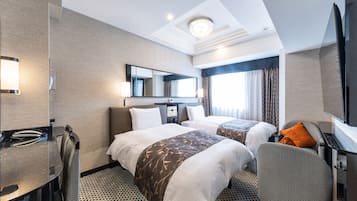 Deluxe Twin Room, Non Smoking | Blackout curtains, free WiFi, bed sheets