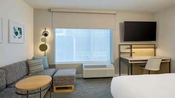 Hypo-allergenic bedding, desk, iron/ironing board, travel cot