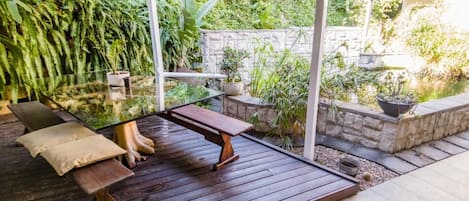 Chambre, 1 chambre, accessible aux personnes à mobilité réduite, fumeur | Jardin
