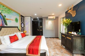 Deluxe-sviitti | Ylelliset vuodevaatteet, ilmainen Wi-Fi, vuodevaatteet