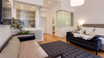 1 chambre, literie de qualité supérieure, couette en duvet d'oie