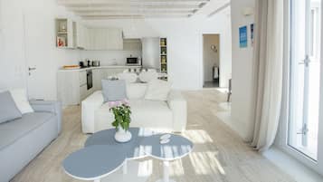 Villa Esthesis - 4 Bedroom Villa | Living room | Flat-screen TV, fireplace