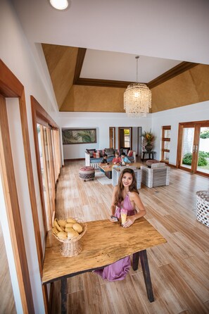 Premium Villa, 3 Bedrooms, Pool View | Living area | Flat-screen TV - Vida Homes Condo Resort (Dauin)