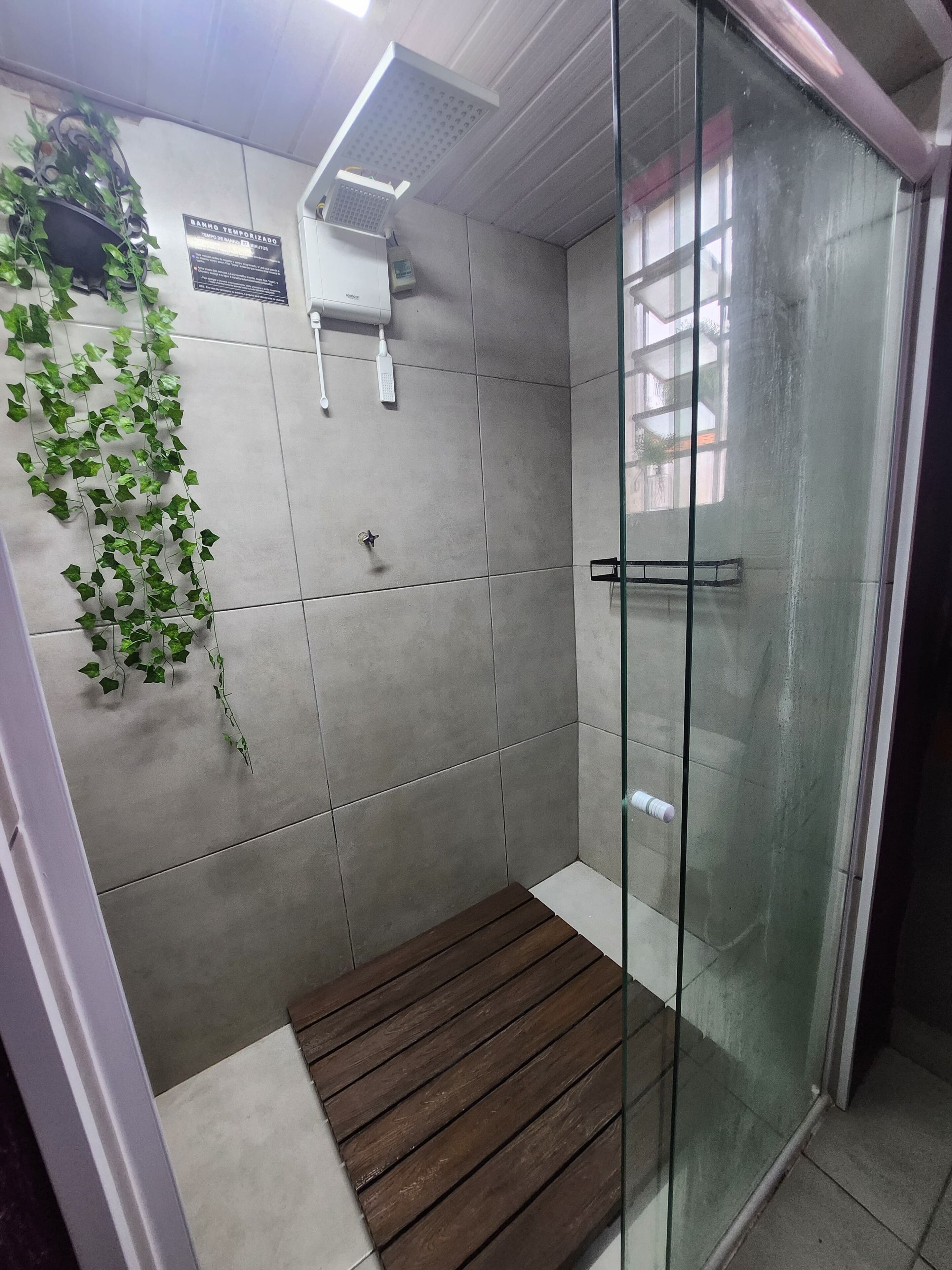 Shower, rainfall showerhead, hair dryer