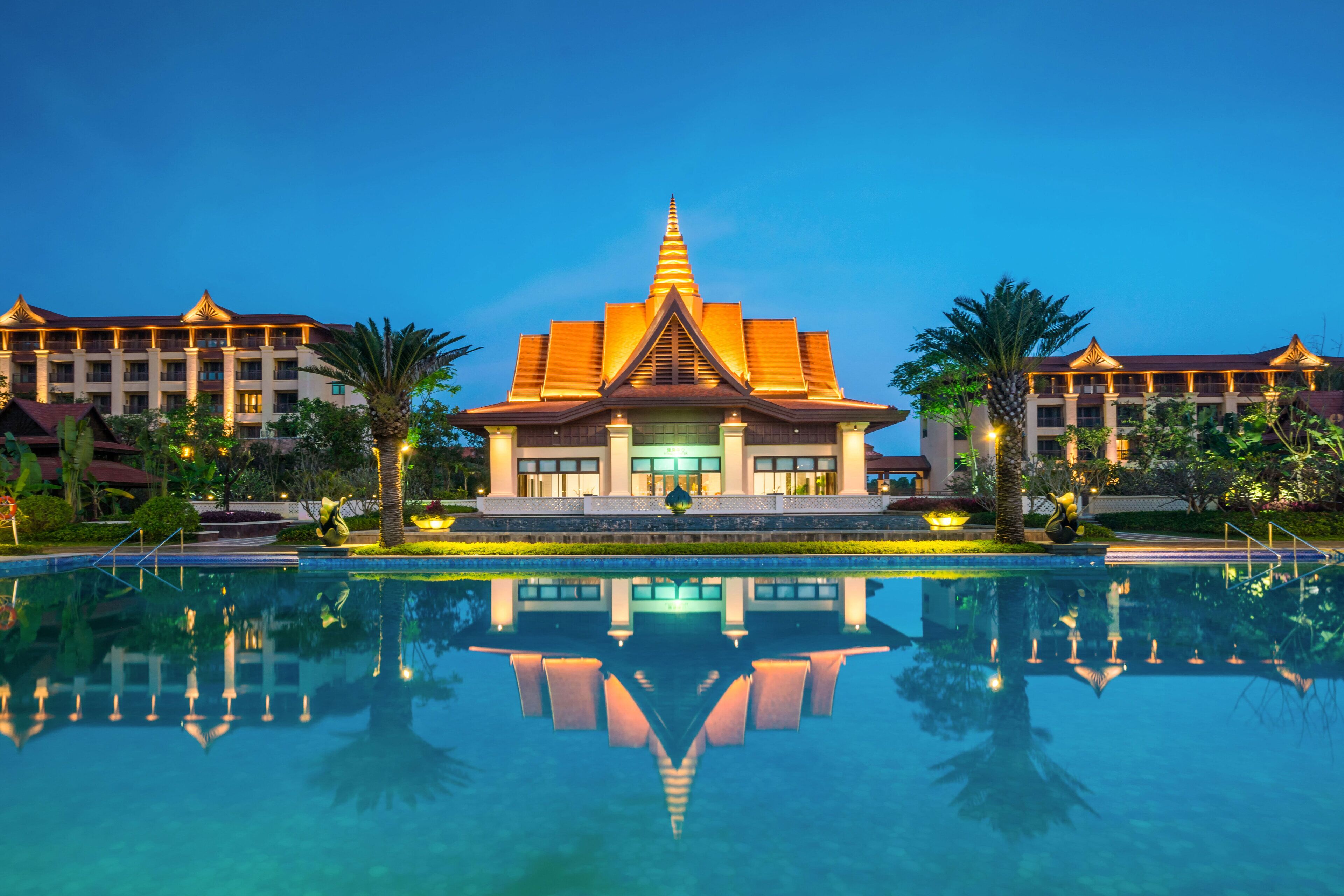 indoor pool, outdoor pool, pool umbrellas, pool loungers