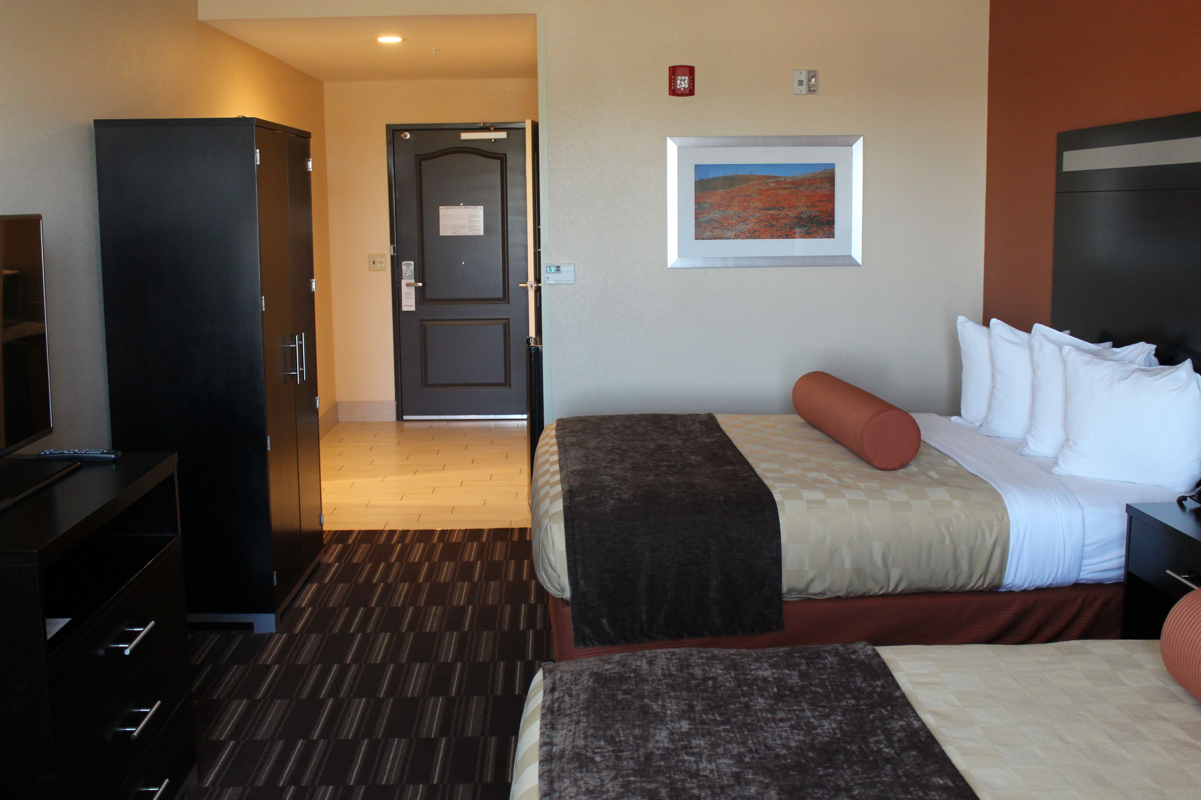 standard room, 2 queen beds, accessible, bathtub | desk, laptop workspace, blackout curtains, iron/ironing board