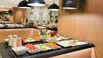 Breakfast, lunch, dinner served; Brazilian cuisine