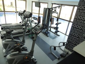 A gym with treadmills, stationary bikes, and weight machines. - Samba Rio Grand Midas (Rio de Janeiro)