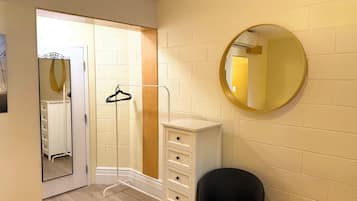 Economy Double Room with Private Bathroom Semi-Basement | Premium bedding, desk, laptop workspace, soundproofing