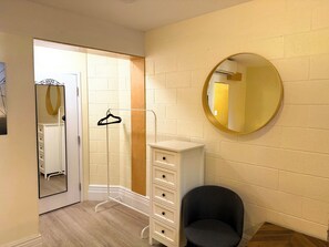 Economy Double Room with Private Bathroom Semi-Basement | Premium bedding, desk, laptop workspace, soundproofing