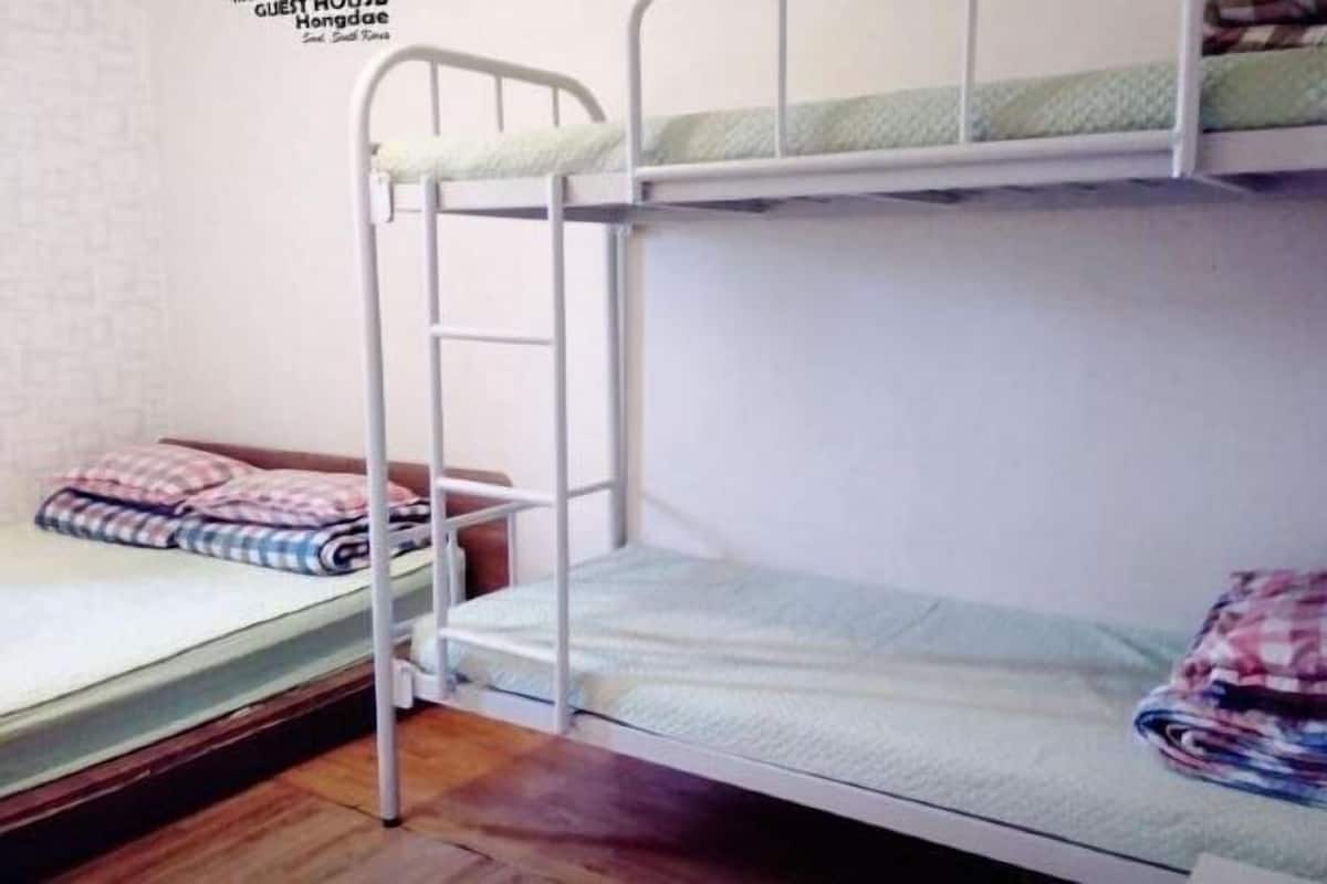 Laptop workspace, free WiFi, bed sheets