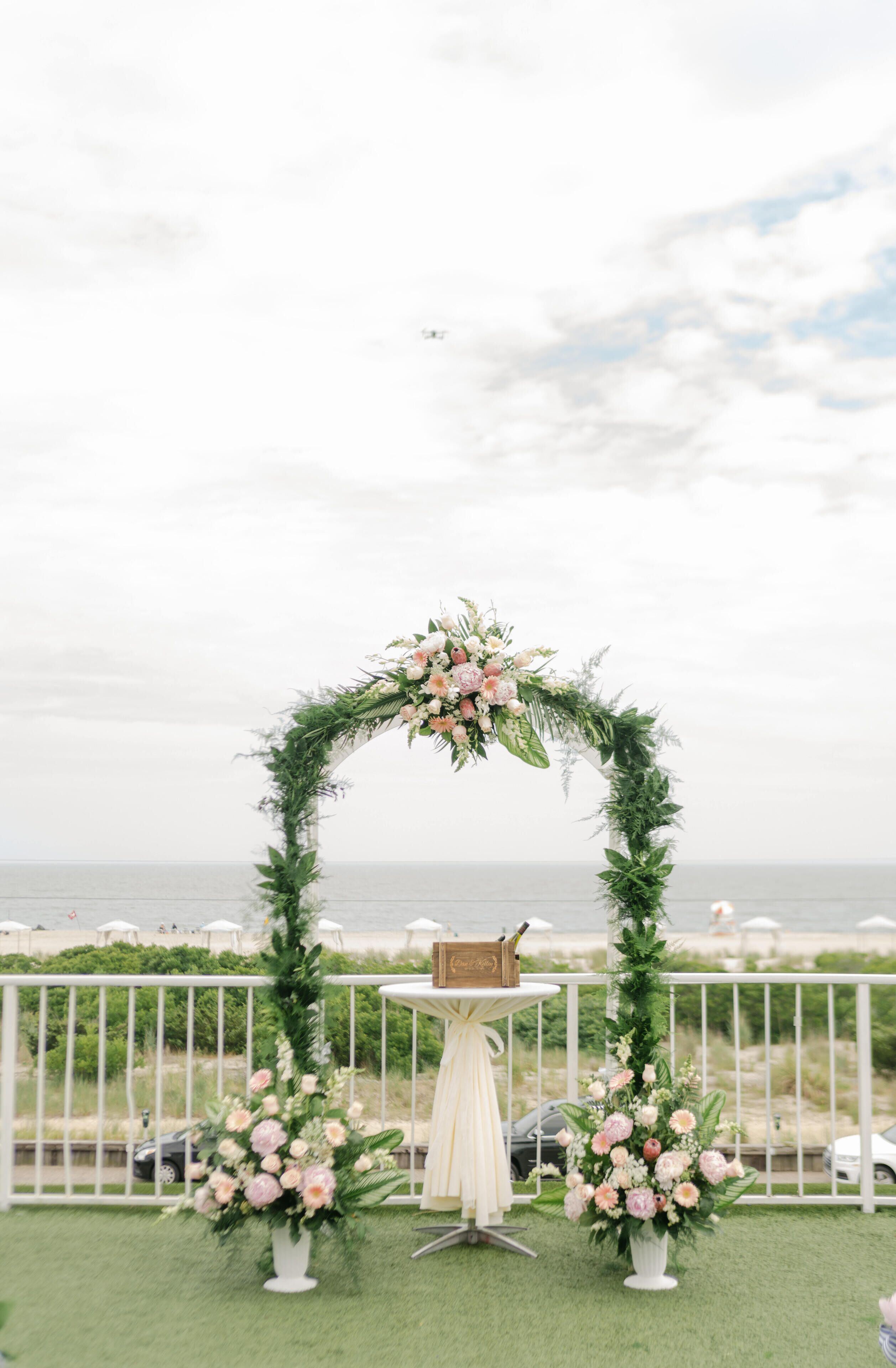 outdoor wedding area