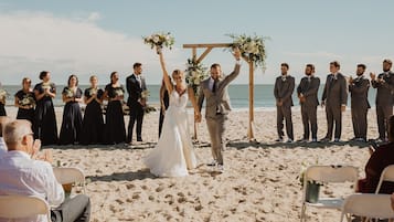 Outdoor wedding area