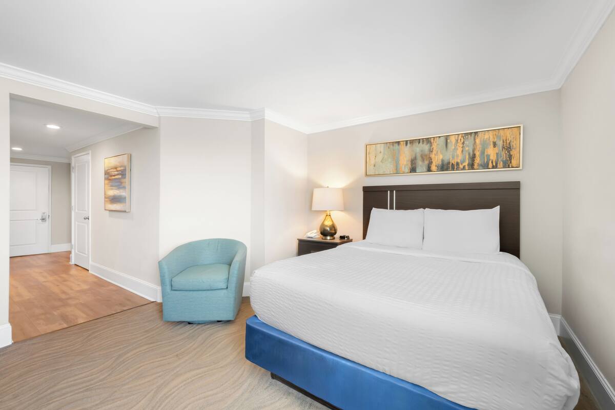 Studio Suite, 1 Queen Bed, City View | Desk, iron/ironing board, free WiFi, alarm clocks