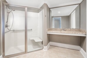 Een douche, gratis toiletartikelen, een haardroger, handdoeken