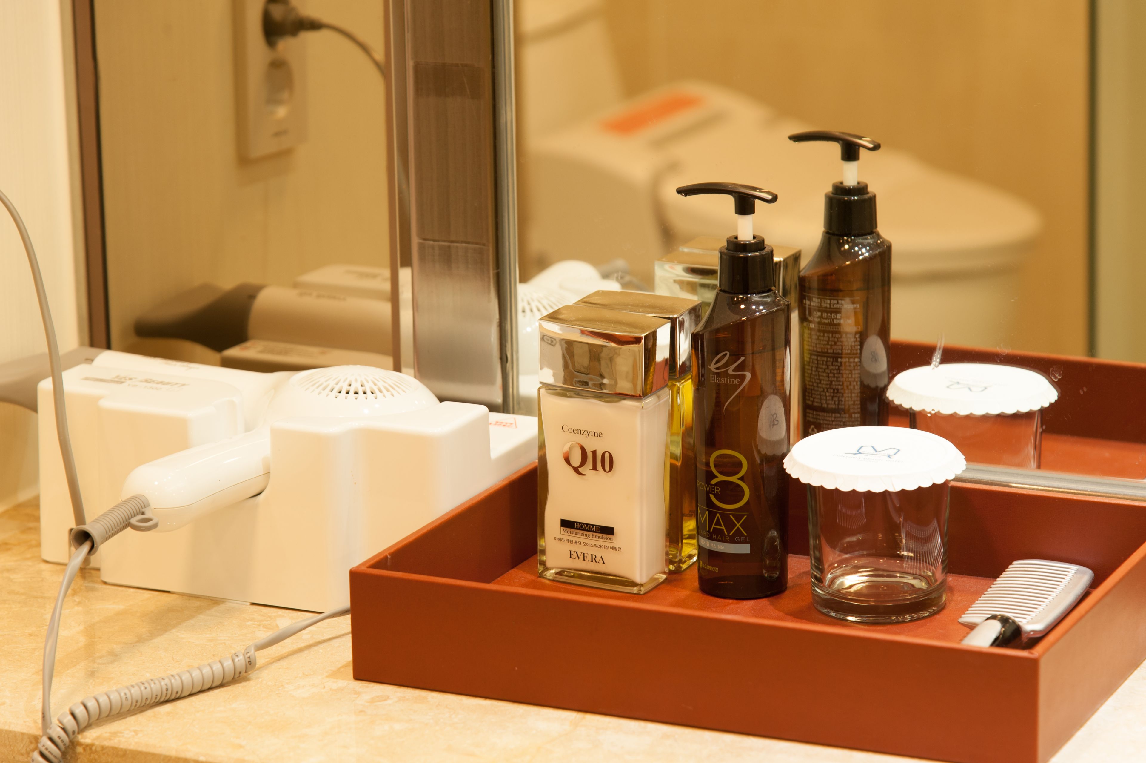 shower, free toiletries, hair dryer, bathrobes