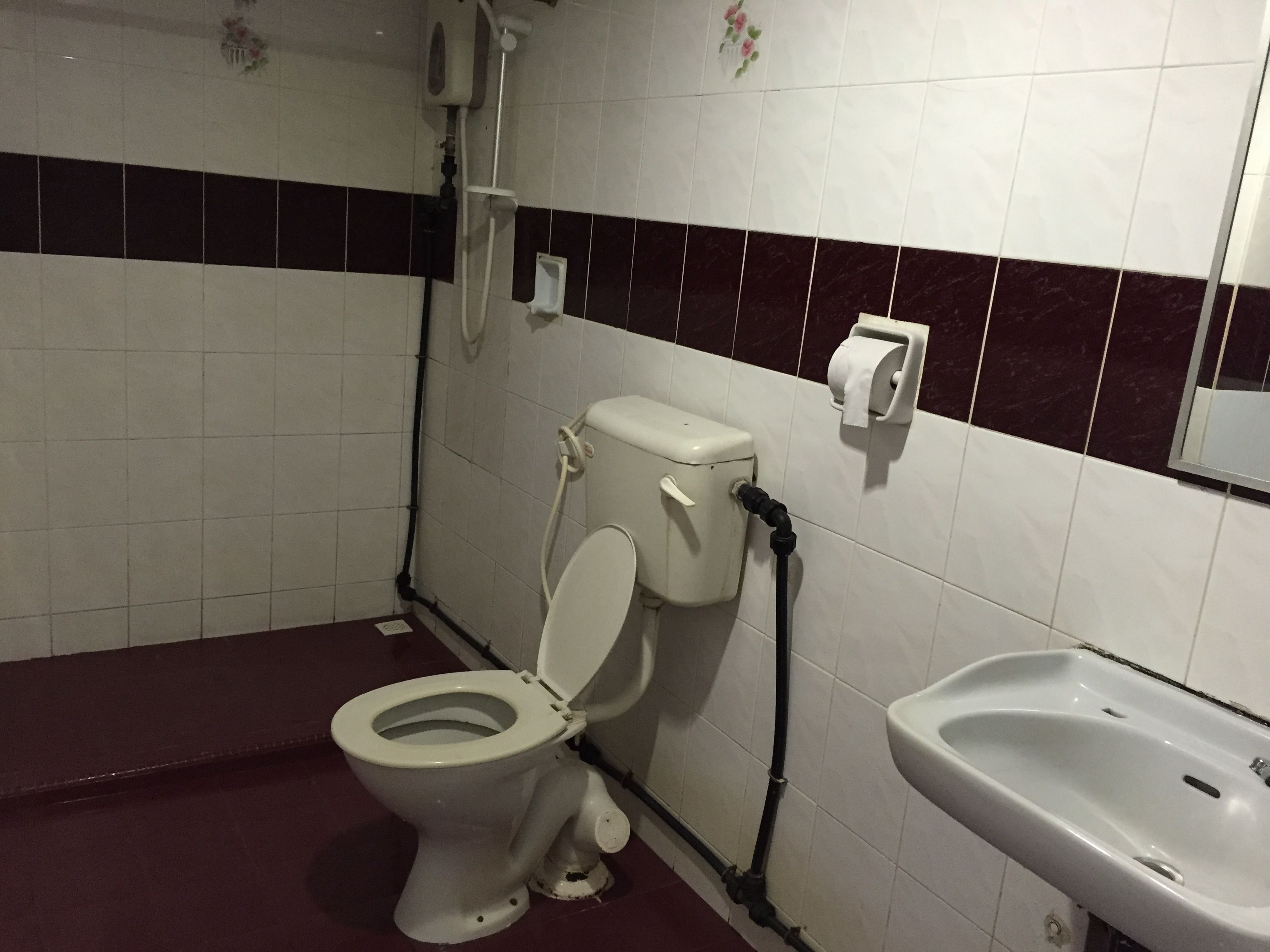 basic room, 1 queen bed | bathroom | shower, free toiletries, hair dryer, towels