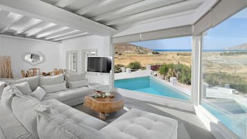 Atalia 5 Bedroom Villa with Private Heated Pool | Living area | 40-inch TV with satellite channels