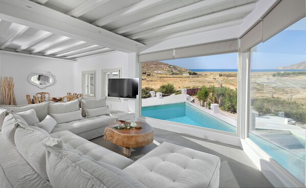 Atalia 5 Bedroom Villa with Private Heated Pool | Living area | 40-inch TV with satellite channels
